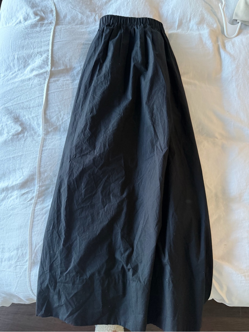 Quince Black Elastic-Waist Midi/Maxi Skirt